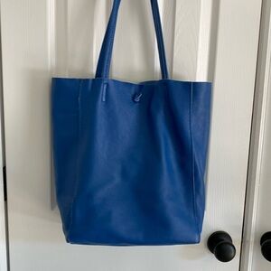 Italian Leather Borse in Pelle blue tote from Italy